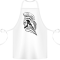 Spartan Helmet Training Bodybuilding MMA Cotton Apron 100% Organic White