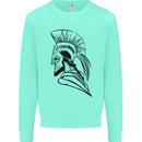 Spartan Helmet Training Bodybuilding MMA Kids Sweatshirt Jumper Peppermint