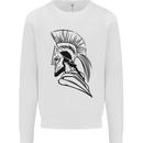 Spartan Helmet Training Bodybuilding MMA Kids Sweatshirt Jumper White