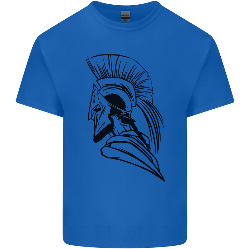 Spartan Helmet Training Bodybuilding MMA Kids T-Shirt Childrens Royal Blue