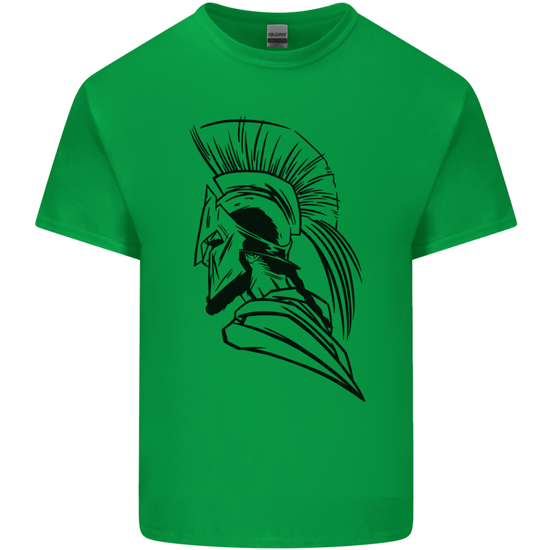 Spartan Helmet Training Bodybuilding MMA Mens Cotton T-Shirt Tee Top Irish Green