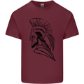 Spartan Helmet Training Bodybuilding MMA Mens Cotton T-Shirt Tee Top Maroon