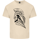 Spartan Helmet Training Bodybuilding MMA Mens Cotton T-Shirt Tee Top Natural
