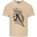Spartan Helmet Training Bodybuilding MMA Mens Cotton T-Shirt Tee Top Sand
