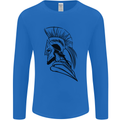 Spartan Helmet Training Bodybuilding MMA Mens Long Sleeve T-Shirt Royal Blue