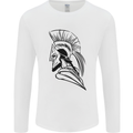Spartan Helmet Training Bodybuilding MMA Mens Long Sleeve T-Shirt White