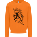 Spartan Helmet Training Bodybuilding MMA Mens Sweatshirt Jumper Orange