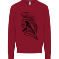Spartan Helmet Training Bodybuilding MMA Mens Sweatshirt Jumper Red