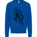 Spartan Helmet Training Bodybuilding MMA Mens Sweatshirt Jumper Royal Blue