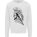 Spartan Helmet Training Bodybuilding MMA Mens Sweatshirt Jumper White