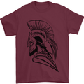 Spartan Helmet Training Bodybuilding MMA Mens T-Shirt 100% Cotton Maroon