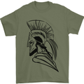 Spartan Helmet Training Bodybuilding MMA Mens T-Shirt 100% Cotton Military Green