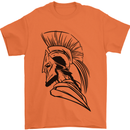 Spartan Helmet Training Bodybuilding MMA Mens T-Shirt 100% Cotton Orange