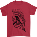 Spartan Helmet Training Bodybuilding MMA Mens T-Shirt 100% Cotton Red