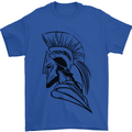 Spartan Helmet Training Bodybuilding MMA Mens T-Shirt 100% Cotton Royal Blue