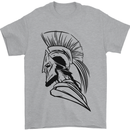 Spartan Helmet Training Bodybuilding MMA Mens T-Shirt 100% Cotton Sports Grey