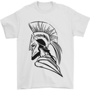 Spartan Helmet Training Bodybuilding MMA Mens T-Shirt 100% Cotton White