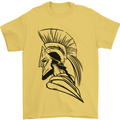 Spartan Helmet Training Bodybuilding MMA Mens T-Shirt 100% Cotton Yellow