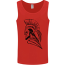 Spartan Helmet Training Bodybuilding MMA Mens Vest Tank Top Red