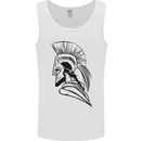 Spartan Helmet Training Bodybuilding MMA Mens Vest Tank Top White