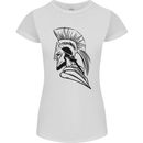 Spartan Helmet Training Bodybuilding MMA Womens Petite Cut T-Shirt White