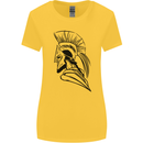 Spartan Helmet Training Bodybuilding MMA Womens Wider Cut T-Shirt Yellow