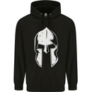 Spartan Helmet Weight Training Fitness Gym Mens 80% Cotton Hoodie Black