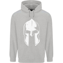 Spartan Helmet Weight Training Fitness Gym Mens 80% Cotton Hoodie White