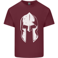 Spartan Helmet Weight Training Fitness Gym Mens Cotton T-Shirt Tee Top Maroon