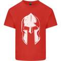 Spartan Helmet Weight Training Fitness Gym Mens Cotton T-Shirt Tee Top Red