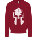 Spartan Helmet Weight Training Fitness Gym Mens Sweatshirt Jumper Red