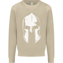 Spartan Helmet Weight Training Fitness Gym Mens Sweatshirt Jumper Sand