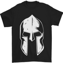 Spartan Helmet Weight Training Fitness Gym Mens T-Shirt Cotton Gildan Black
