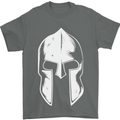 Spartan Helmet Weight Training Fitness Gym Mens T-Shirt Cotton Gildan Charcoal