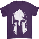 Spartan Helmet Weight Training Fitness Gym Mens T-Shirt Cotton Gildan Purple