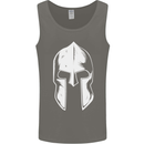 Spartan Helmet Weight Training Fitness Gym Mens Vest Tank Top Charcoal
