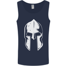Spartan Helmet Weight Training Fitness Gym Mens Vest Tank Top Navy Blue