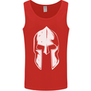 Spartan Helmet Weight Training Fitness Gym Mens Vest Tank Top Red
