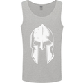Spartan Helmet Weight Training Fitness Gym Mens Vest Tank Top White