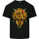 Spartan Skull Helmet Gym MMA Martial Arts Kids T-Shirt Childrens Black