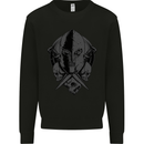 Spartan Skull Roman Helmet Gym MMA Kids Sweatshirt Jumper Black