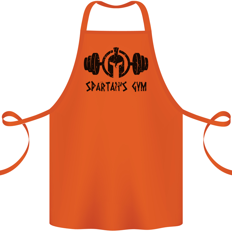 Spartans Gym Cotton Apron 100% Organic Orange