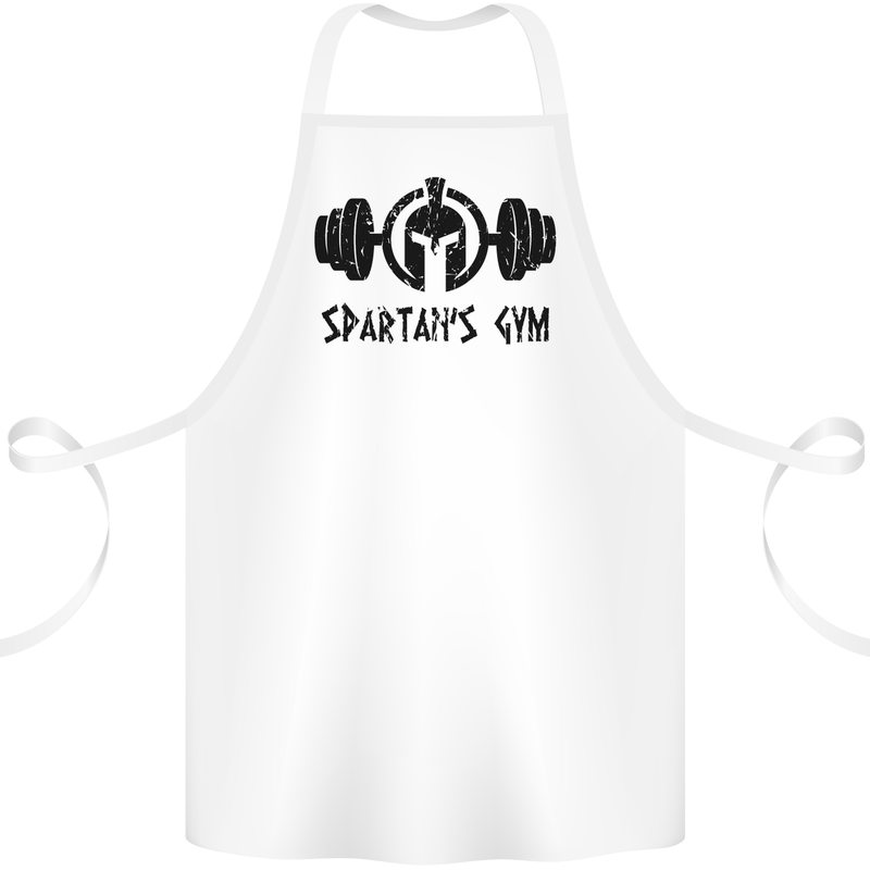 Spartans Gym Cotton Apron 100% Organic White