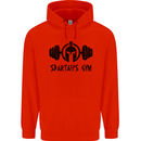 Spartans Gym Mens 80% Cotton Hoodie Bright Red