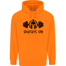 Spartans Gym Mens 80% Cotton Hoodie Orange