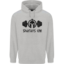 Spartans Gym Mens 80% Cotton Hoodie Sports Grey