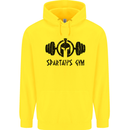 Spartans Gym Mens 80% Cotton Hoodie Yellow