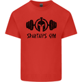 Spartans Gym Mens Cotton T-Shirt Tee Top Red