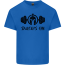 Spartans Gym Mens Cotton T-Shirt Tee Top Royal Blue