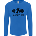 Spartans Gym Mens Long Sleeve T-Shirt Royal Blue